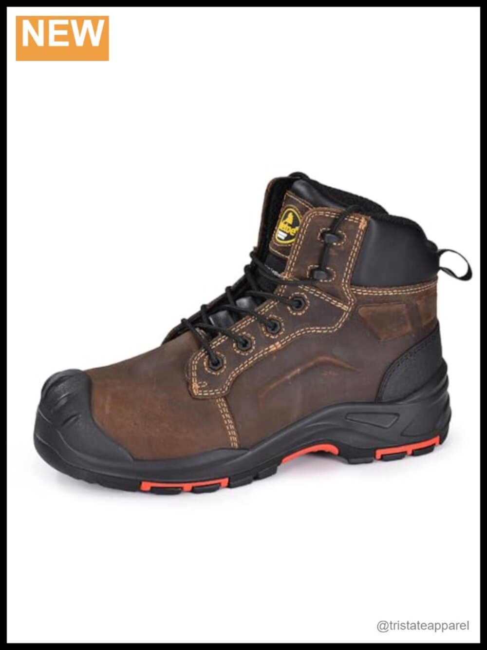 Men's Composite Toe Wide Fit Waterproof Cow Leather Slip On Work Safety Boots